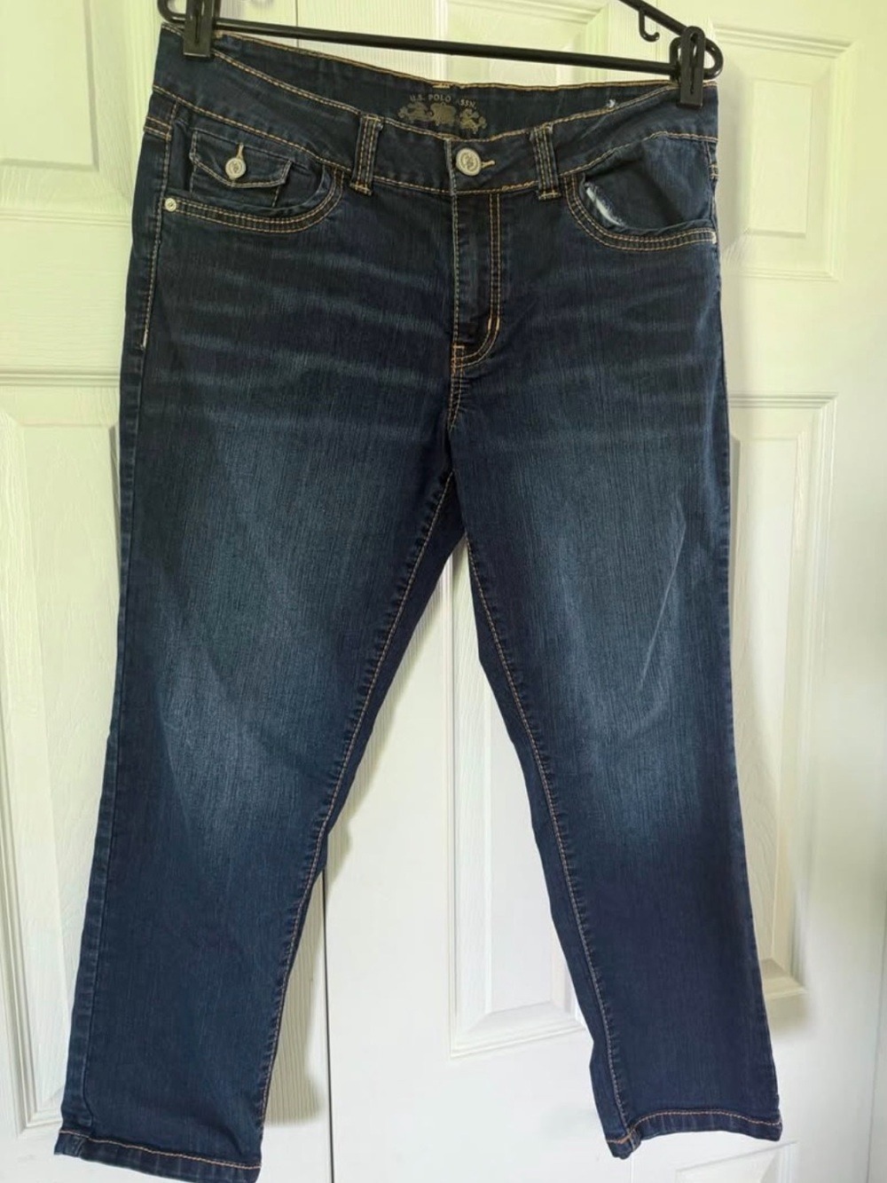 Dark Wash Polo Capris Size 32/24.